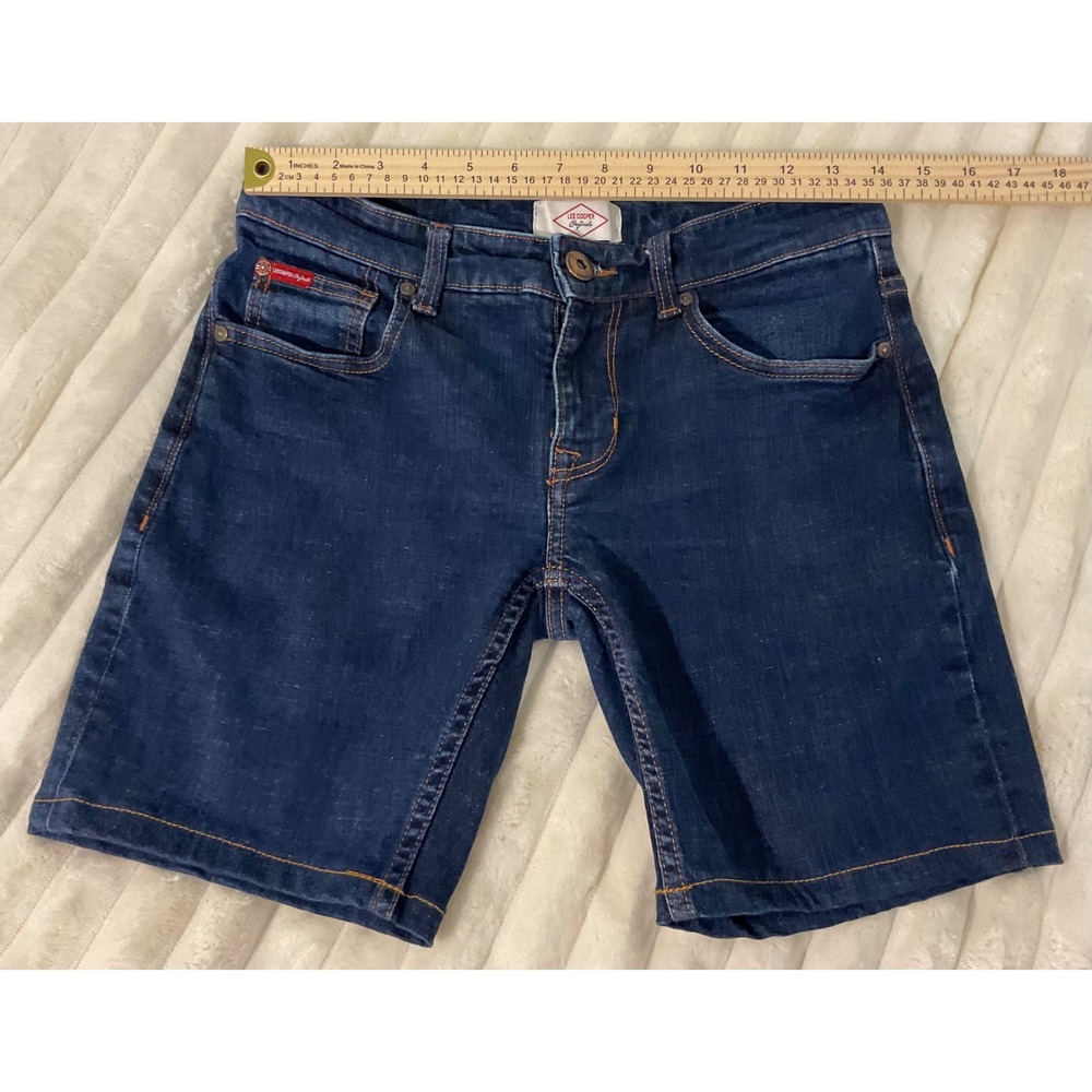 Lee Cooper Originals Norris‎ Dark Indigo Denim Shorts Low Waist Slim 30 - Picture 5 of 7